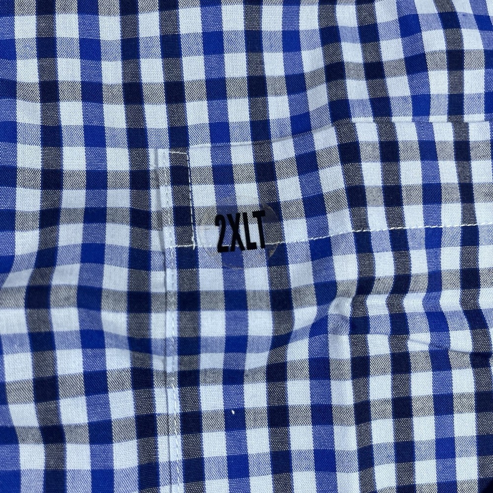 Big & Tall 2XL Saddlebred Button Up Long Sleeve Men Shirt NWT Easy Care LOT OF 2 - Picture 5 of 16